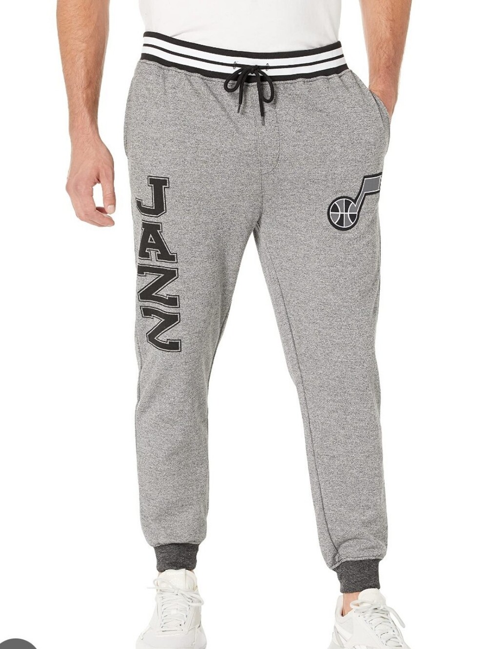 Mens Jazz NBA L Gray Grey Ultra Game Take Note Joggers